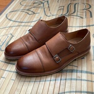 Warfield & Grand Cassidy Double Steap Leather Cap-toe Monk shoes